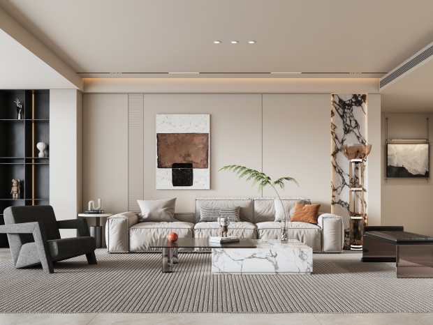 洛陽(yáng)格潤(rùn)小鎮(zhèn)現(xiàn)代極簡(jiǎn)風(fēng)裝修案例